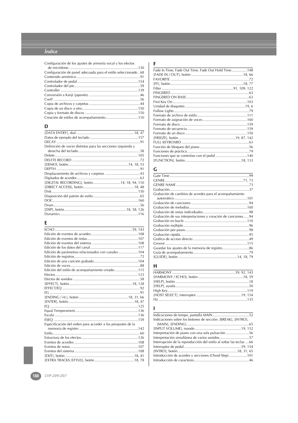 Yamaha CVP-209  ES User Manual | Page 168 / 176