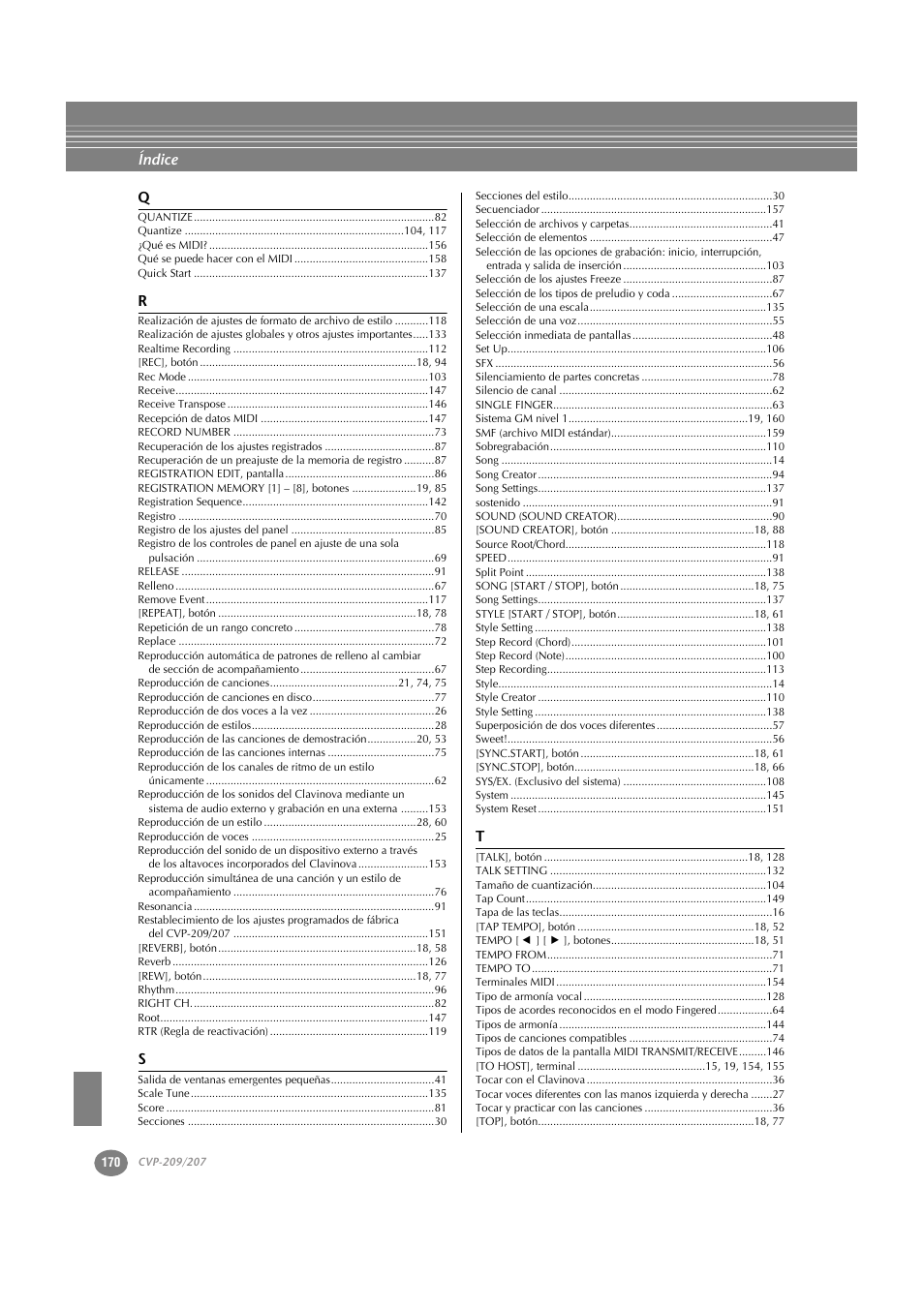 Yamaha CVP-209  ES User Manual | Page 170 / 176