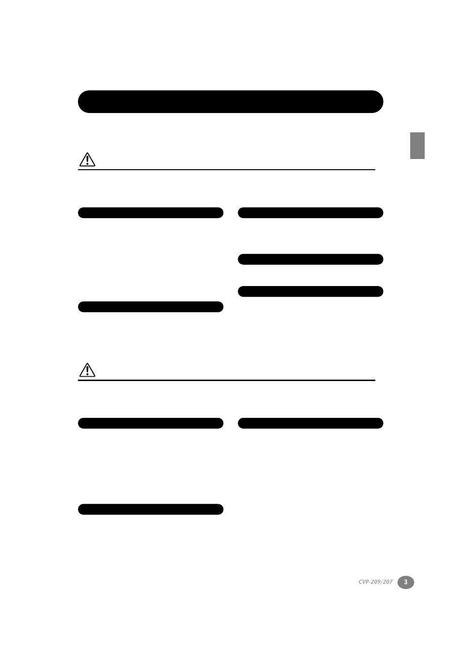 Precauciones, Advertencia, Atención | Lea detenidamente esta sección antes de empezar | Yamaha CVP-209  ES User Manual | Page 3 / 176
