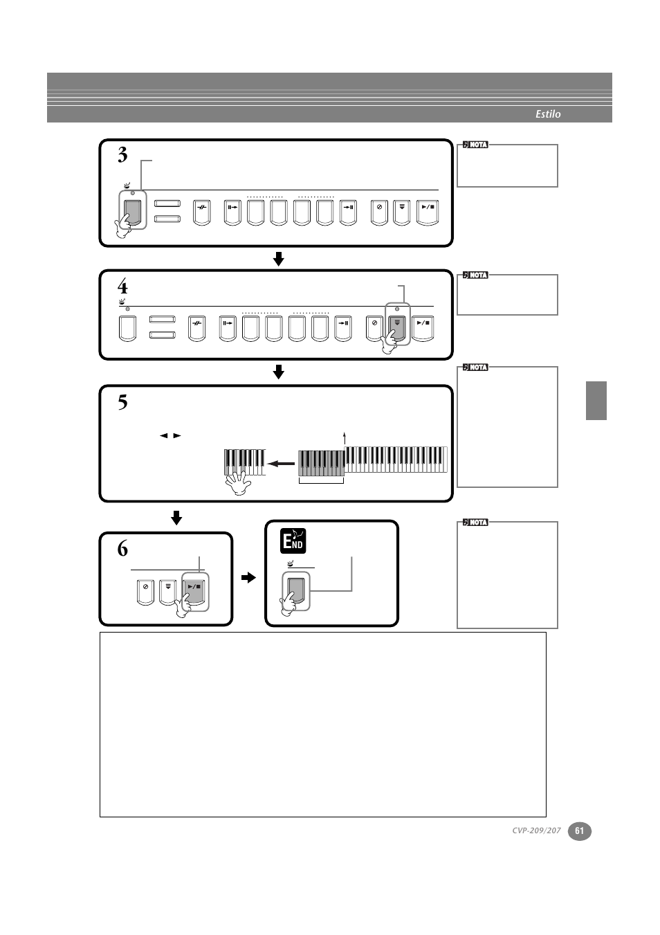 P. 61, Estilo | Yamaha CVP-209  ES User Manual | Page 61 / 176