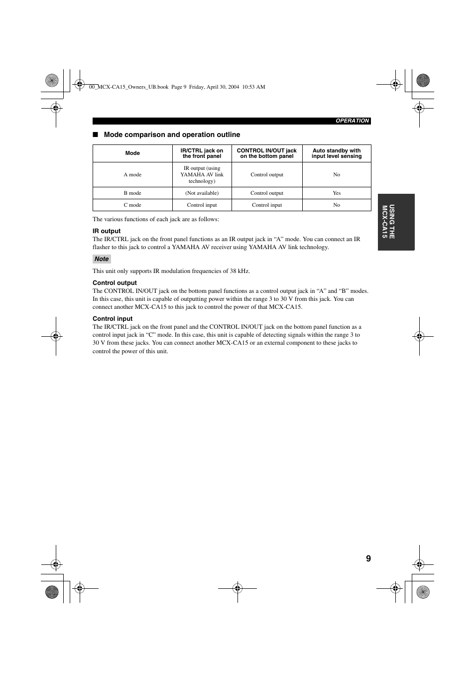 Yamaha MCX-CA15 User Manual | Page 13 / 20