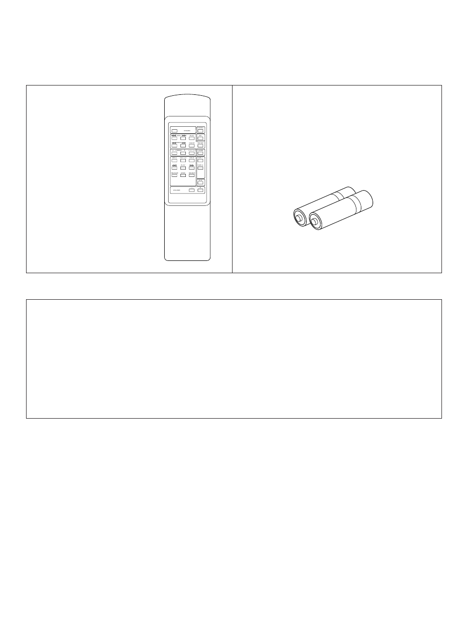Supplied accessories, Accessoires fournis, Mitgeliefertes zubehor | Medfoljande tillbehor, Accessori in dotazione, Accesorios incluidos, Bijgeleverde accessoires, Remote control transmitter, Emetteur de télécommande, Fernbedienung | Yamaha AX-10 User Manual | Page 2 / 13