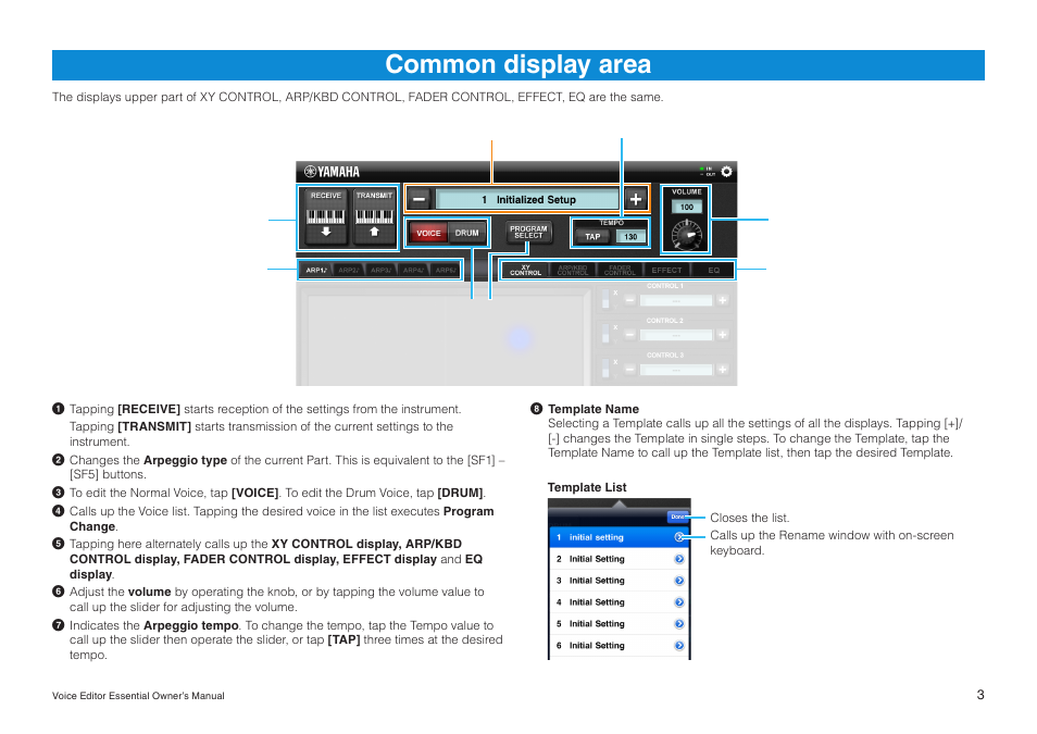 Common display area | Yamaha MOTIF XF User Manual | Page 3 / 11