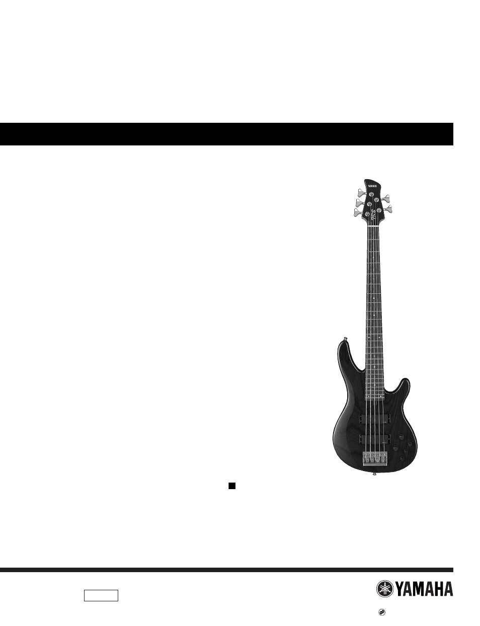 Yamaha Electric Bass TRB-5II User Manual | 8 pages