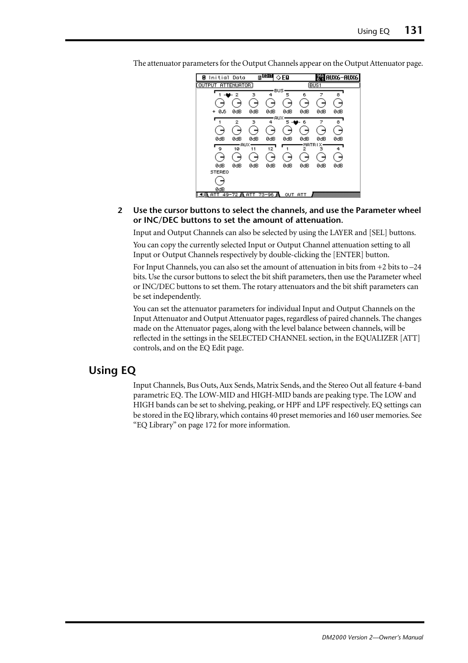 Using eq | Yamaha WC42260 User Manual | Page 131 / 403