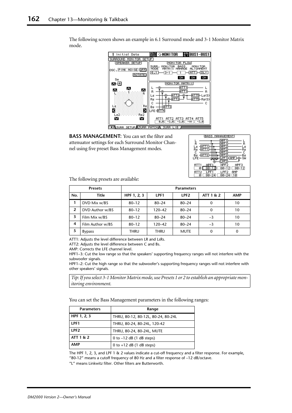 Chapter 13—monitoring & talkback | Yamaha WC42260 User Manual | Page 162 / 403