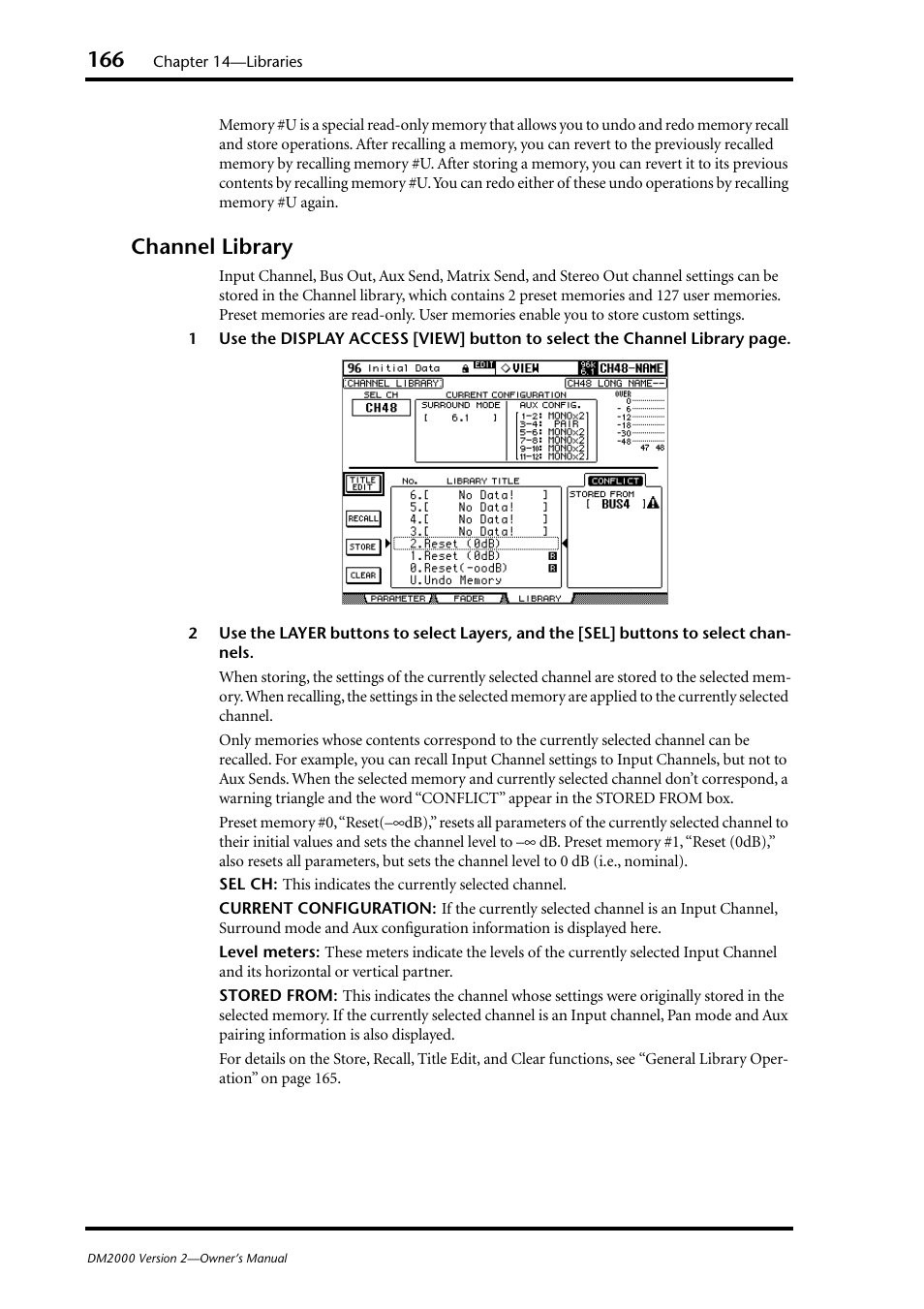 Channel library | Yamaha WC42260 User Manual | Page 166 / 403