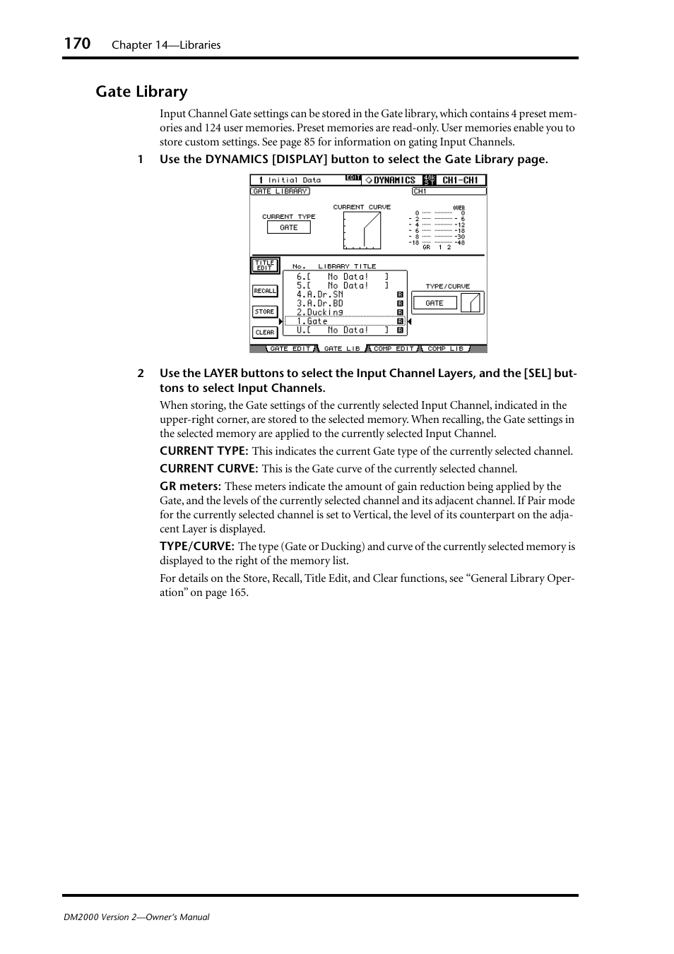 Gate library | Yamaha WC42260 User Manual | Page 170 / 403