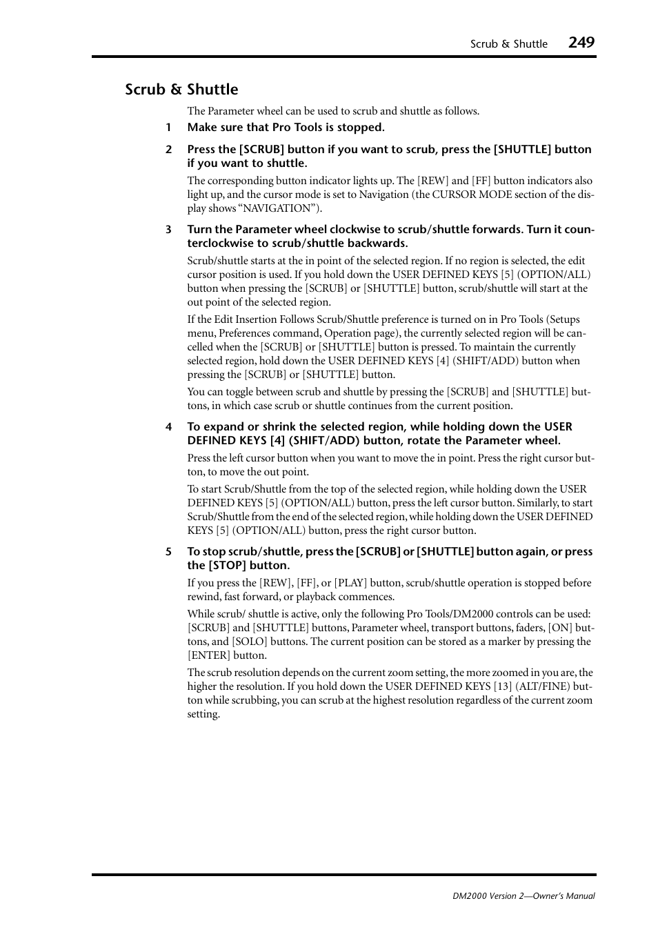Scrub & shuttle | Yamaha WC42260 User Manual | Page 249 / 403