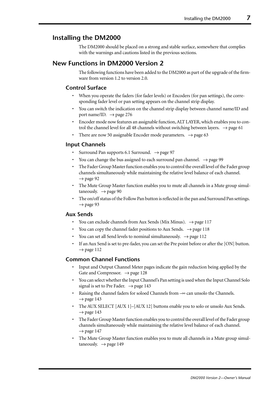 Installing the dm2000, New functions in dm2000 version 2 | Yamaha WC42260 User Manual | Page 7 / 403