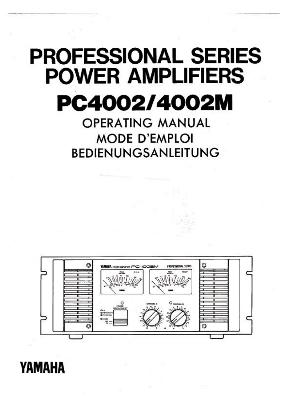 Yamaha PC4002M User Manual | 43 pages