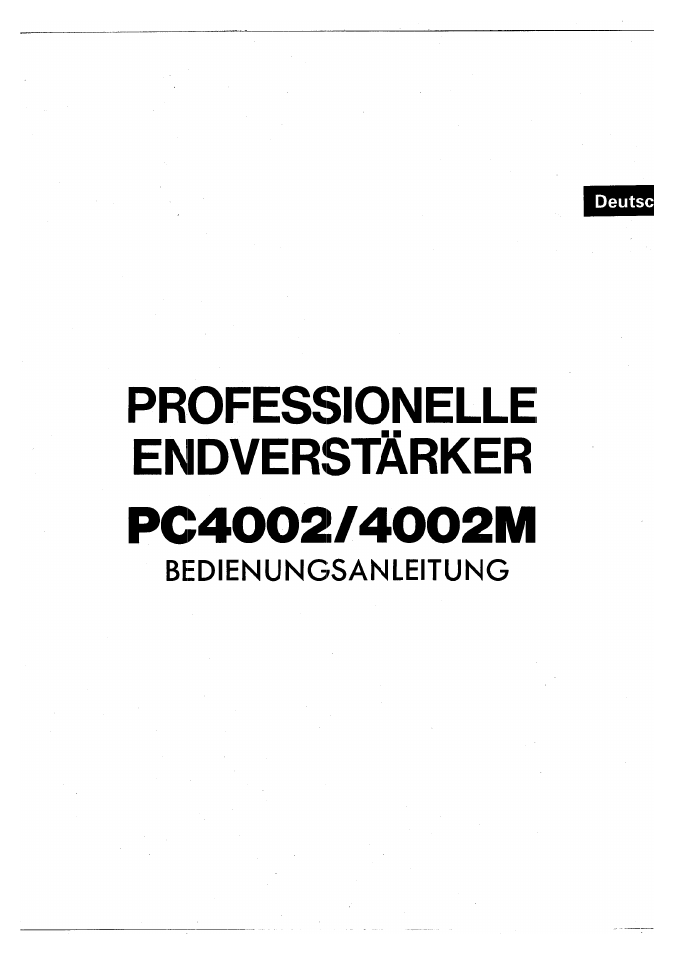Professionelle endverstärker | Yamaha PC4002M User Manual | Page 29 / 43