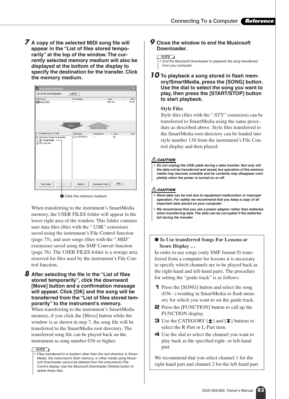 Yamaha DGX-305 User Manual | Page 83 / 112