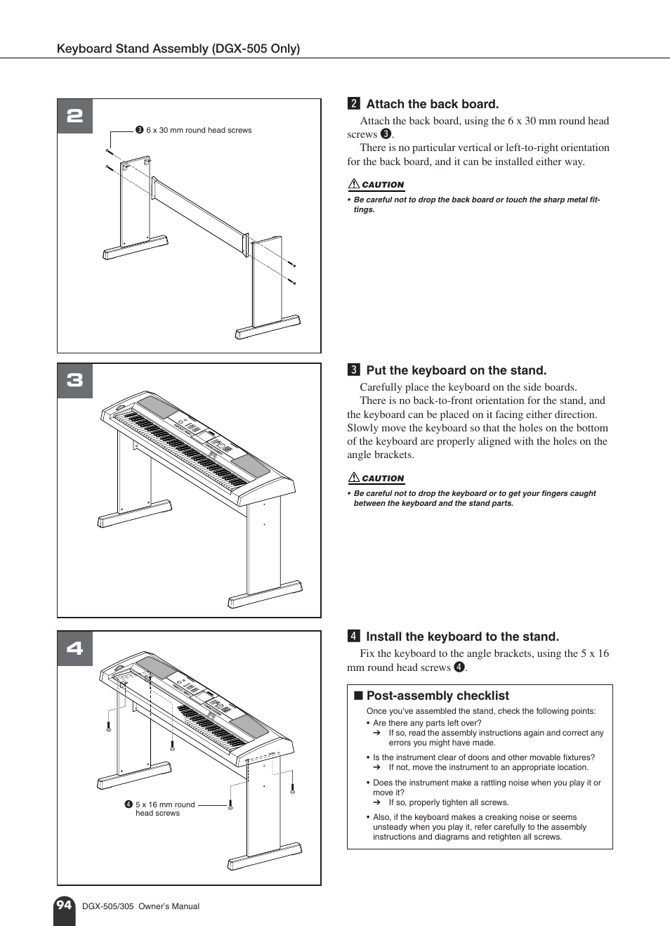 Yamaha DGX-305 User Manual | Page 94 / 112