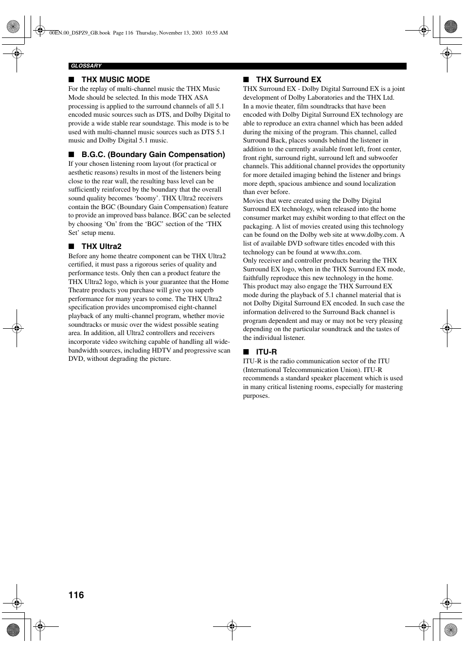 Yamaha DSP-Z9 User Manual | Page 118 / 122