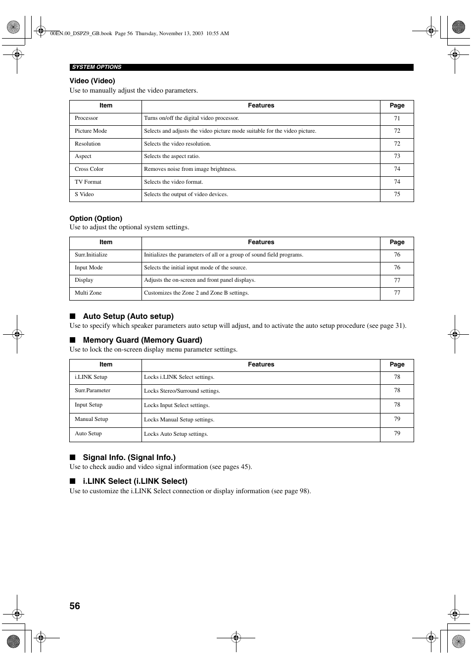 Yamaha DSP-Z9 User Manual | Page 58 / 122