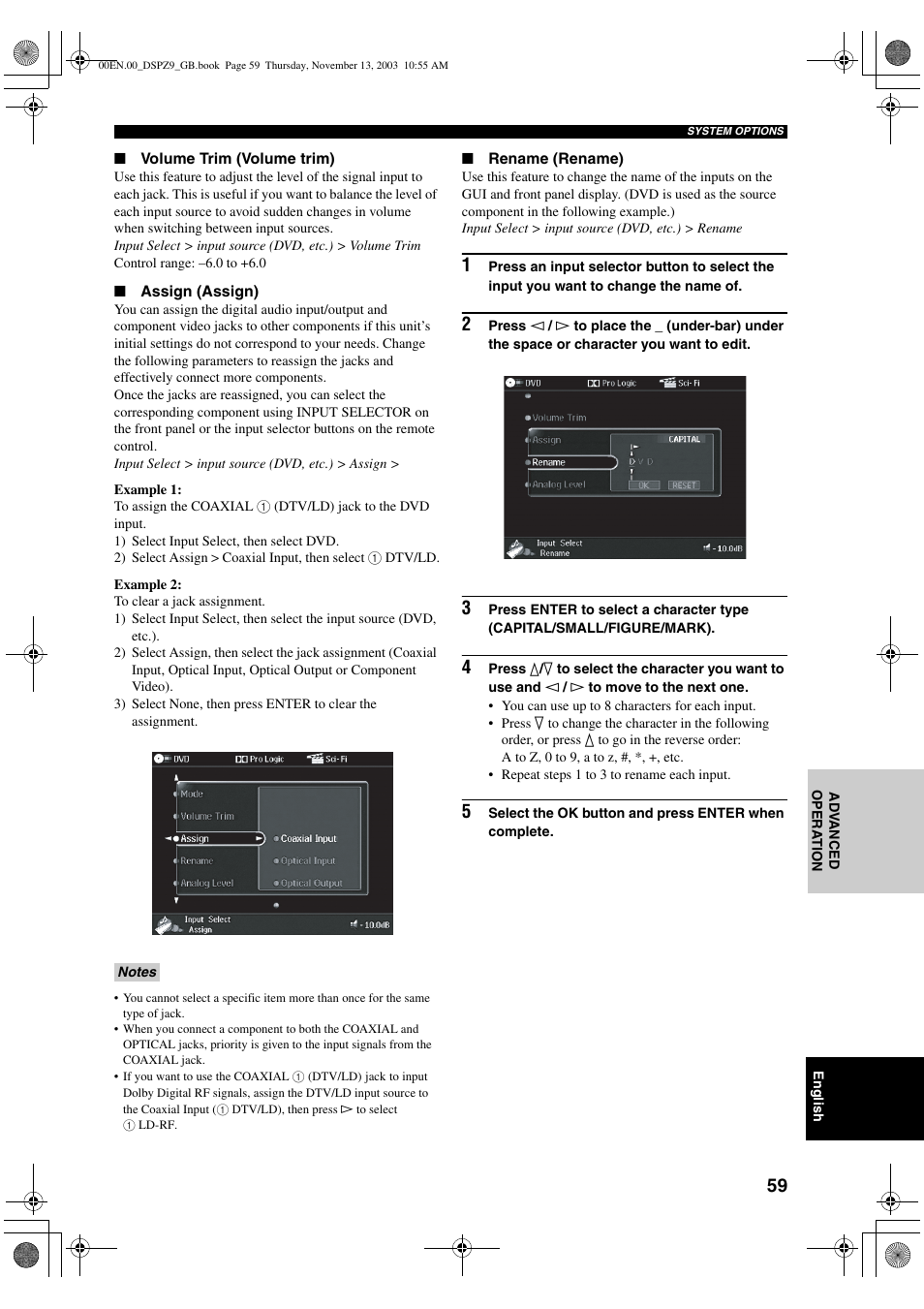 Yamaha DSP-Z9 User Manual | Page 61 / 122