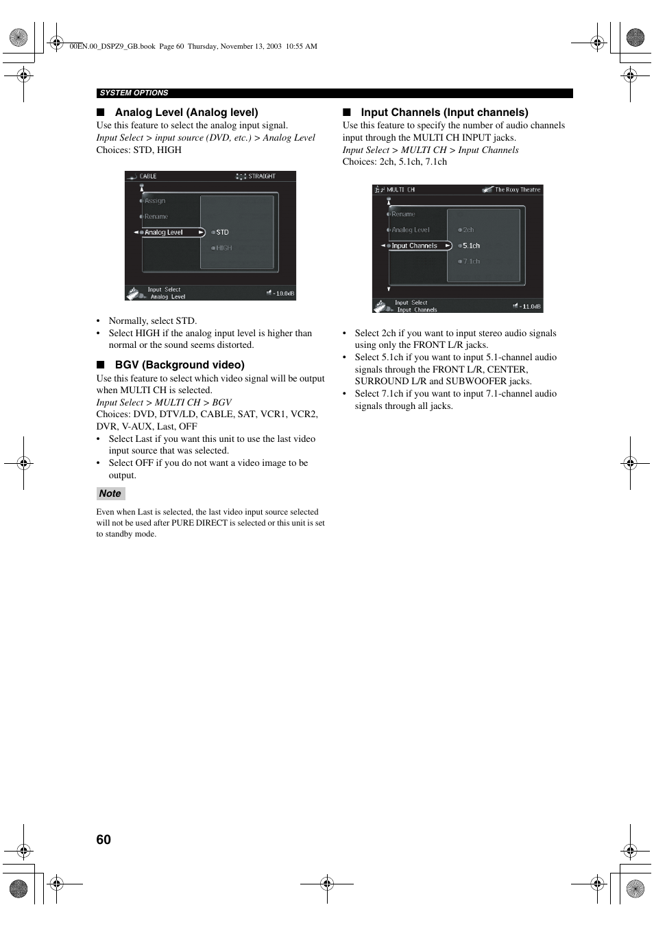 Yamaha DSP-Z9 User Manual | Page 62 / 122