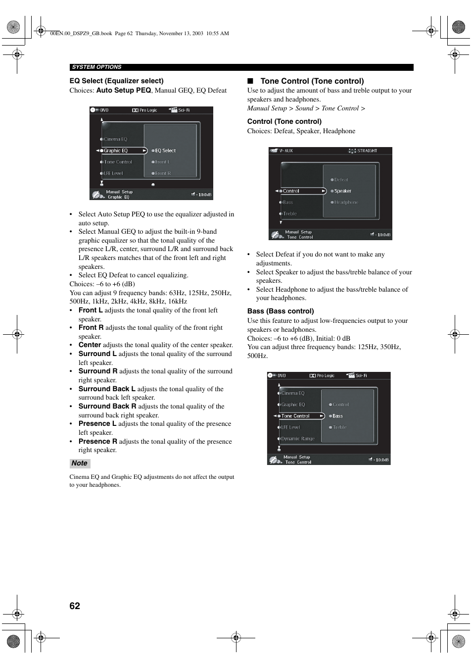 Yamaha DSP-Z9 User Manual | Page 64 / 122