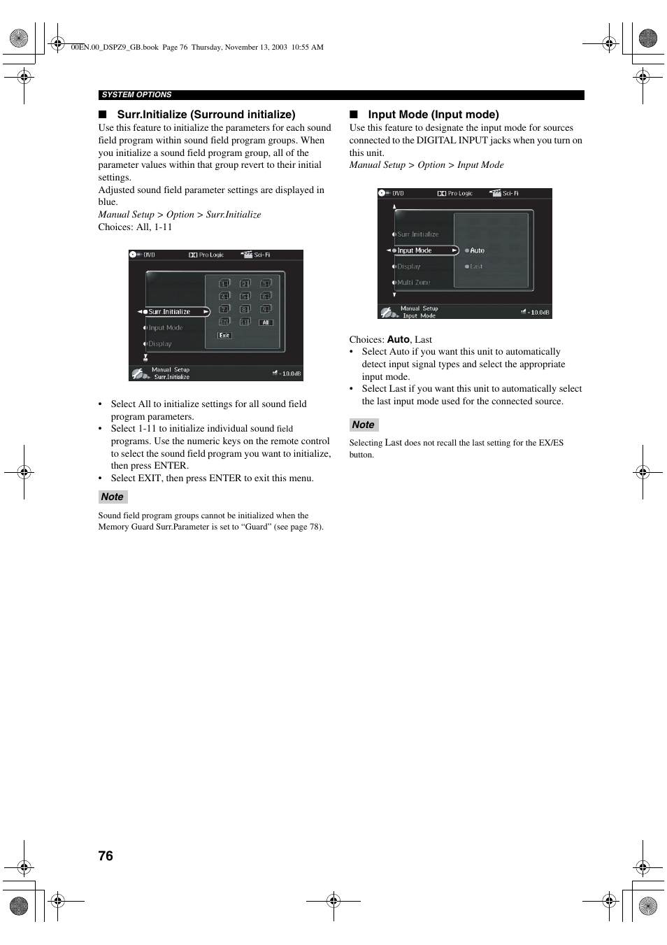 Yamaha DSP-Z9 User Manual | Page 78 / 122