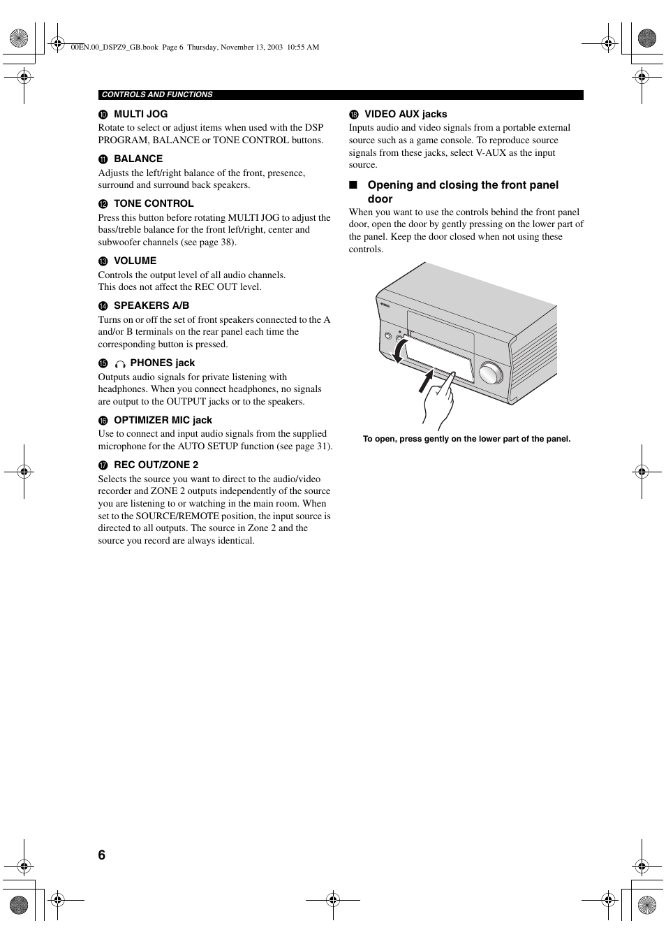 Yamaha DSP-Z9 User Manual | Page 8 / 122