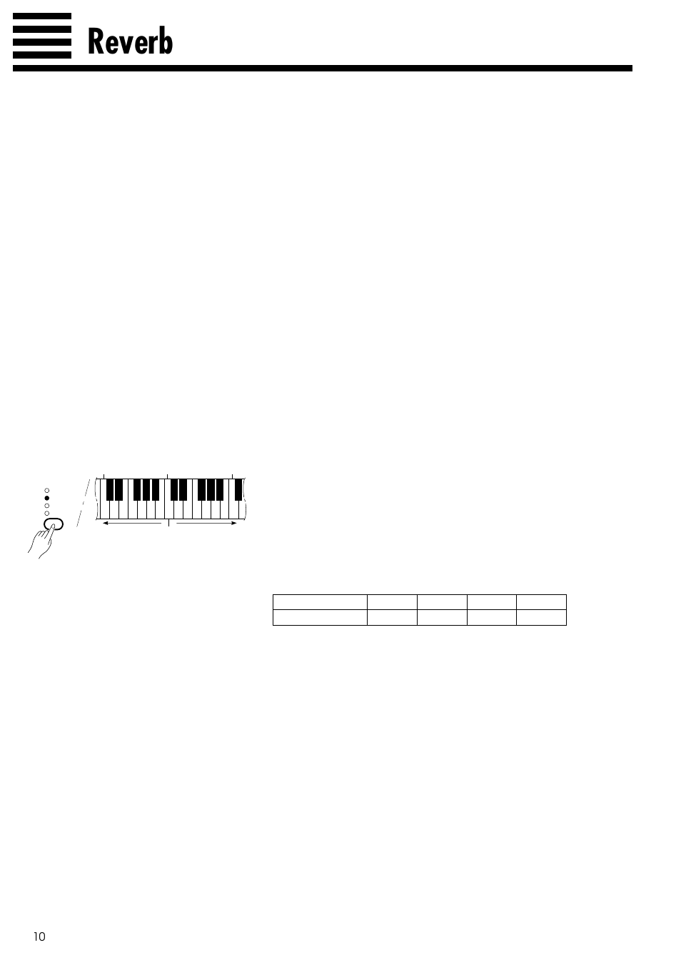 Reverb, Adjusting reverb depth | Yamaha CLP-122S User Manual | Page 10 / 31