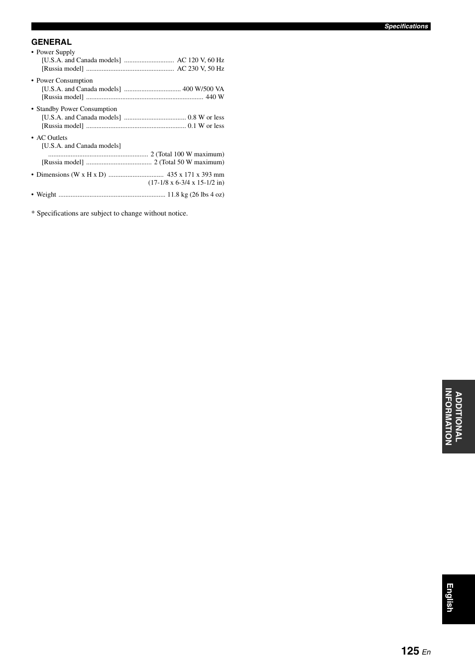 Yamaha HTR-6160 User Manual | Page 129 / 144