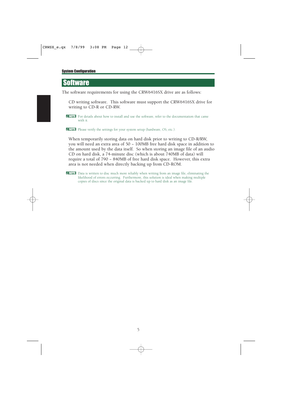 Software | Yamaha CD-R/RW Drive CRW6416SX User Manual | Page 12 / 42