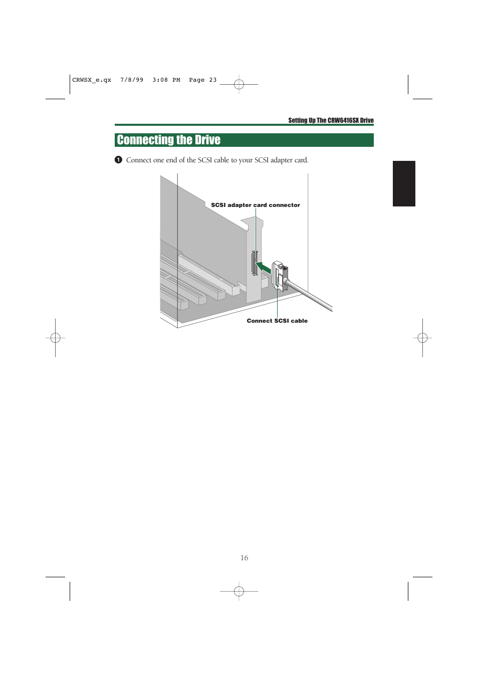 Connecting the drive | Yamaha CD-R/RW Drive CRW6416SX User Manual | Page 23 / 42
