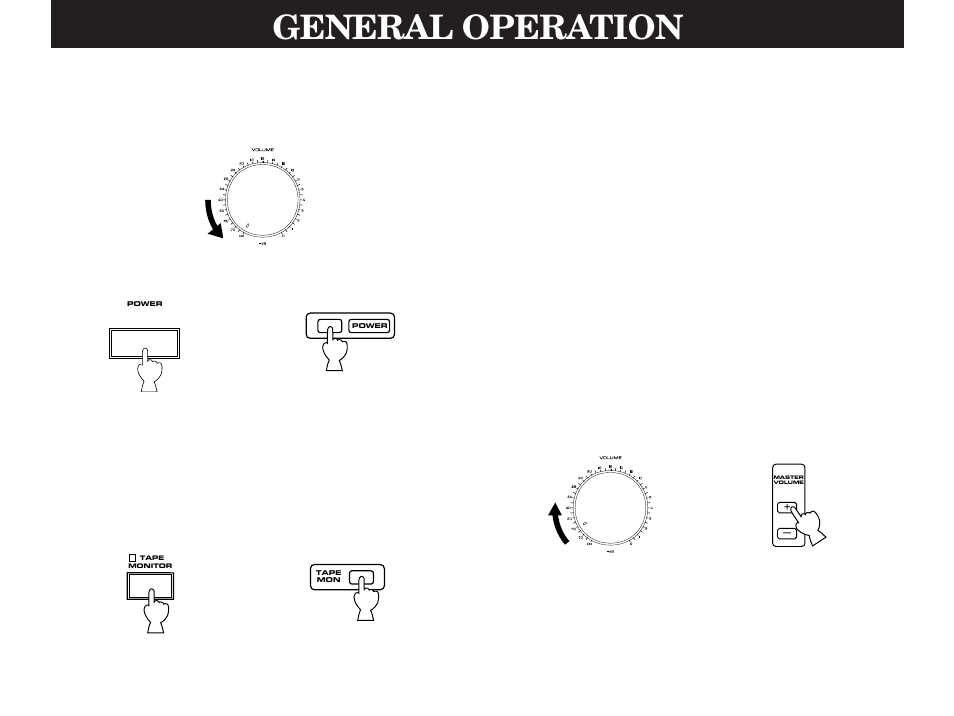 General operation, 1. playing a source | Yamaha E580 User Manual | Page 26 / 38