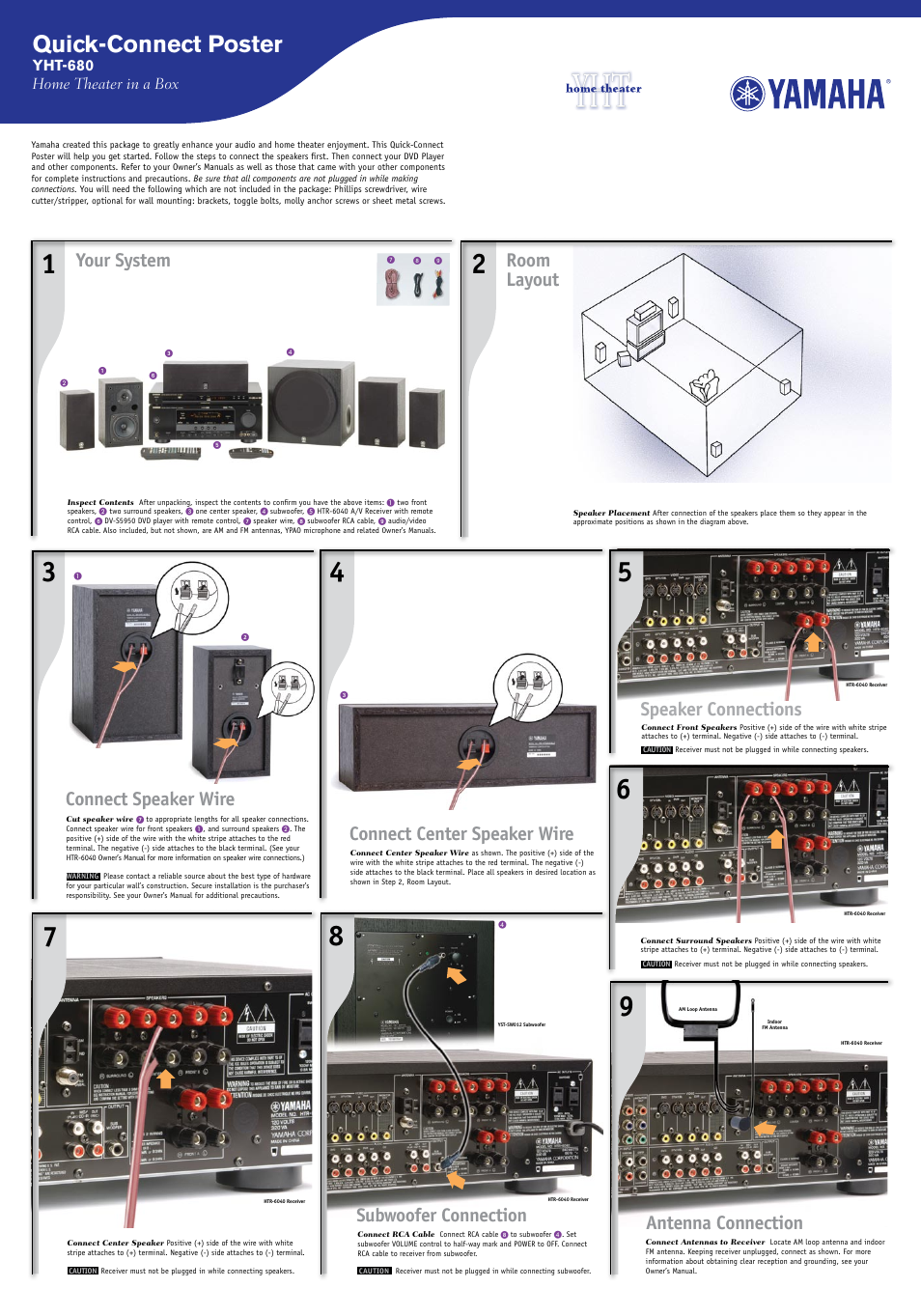 Yamaha HTR-6040 User Manual | 2 pages