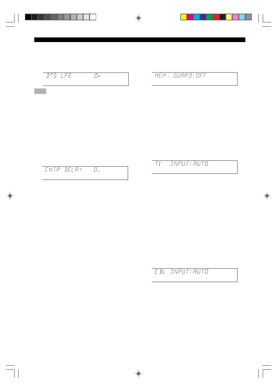 E-28, Mem. guard (locking the settings) | Yamaha DSP-E800 User Manual | Page 30 / 38