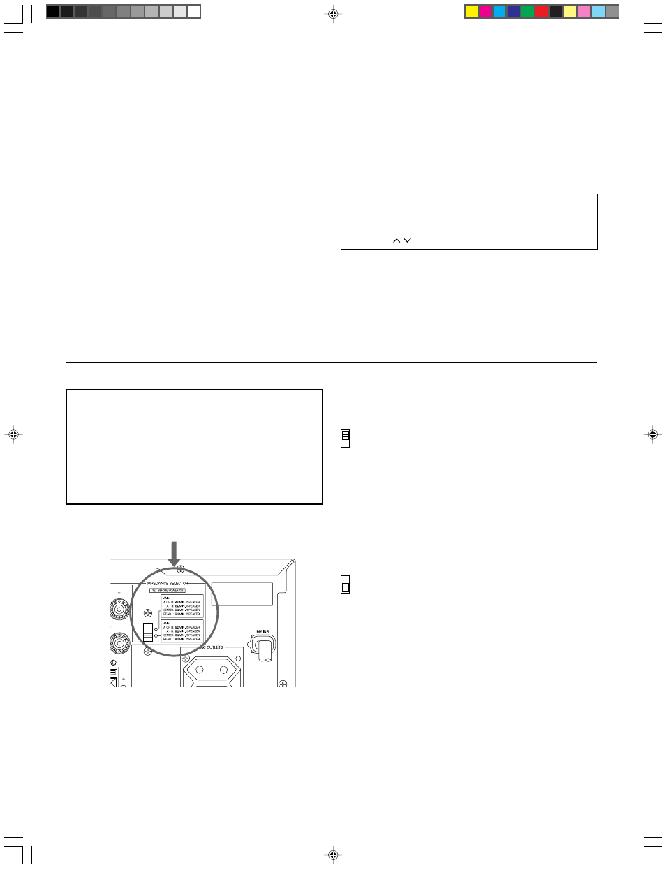 18 impedance selector switch | Yamaha DSP-A595 User Manual | Page 18 / 59