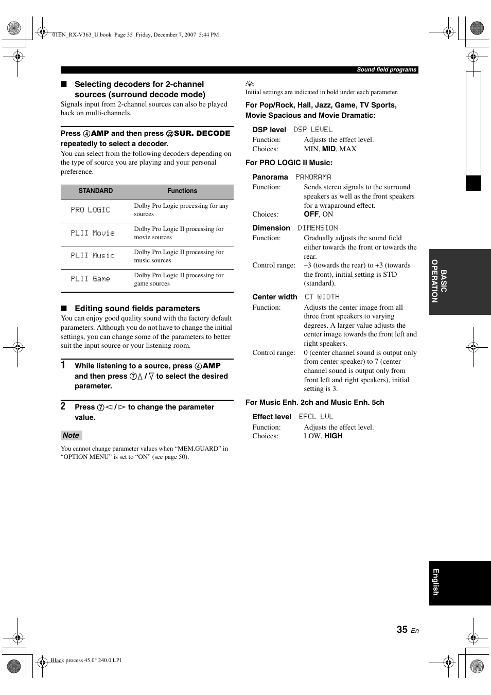 Yamaha RX-V363 User Manual | Page 39 / 76