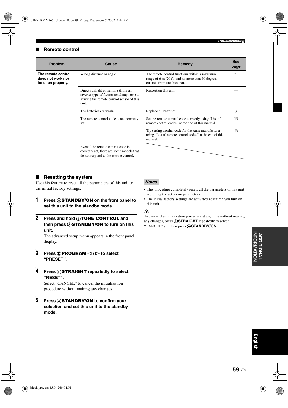 Yamaha RX-V363 User Manual | Page 63 / 76