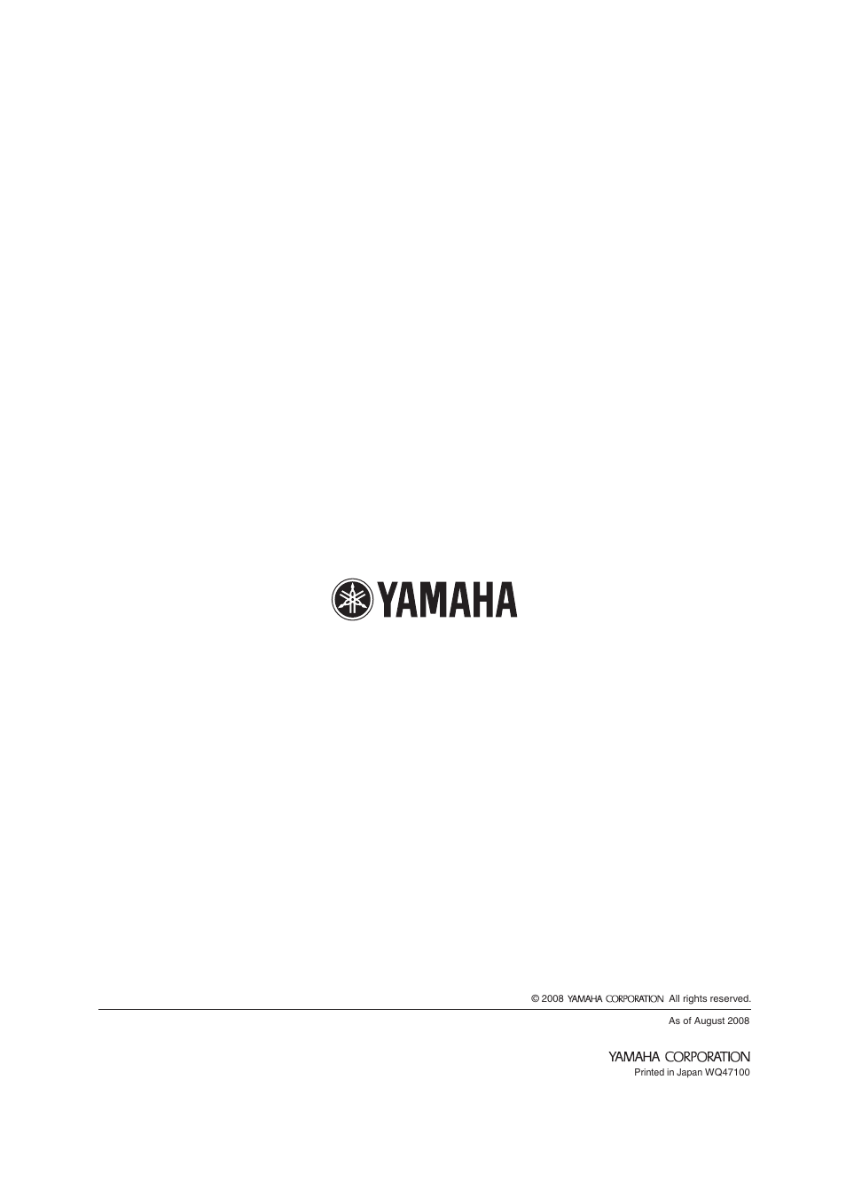 Yamaha PJP-25UR User Manual | Page 52 / 52