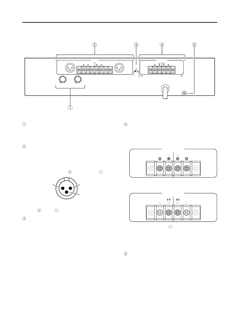 Rear panel, Bridge mode speakers | Yamaha C 450 User Manual | Page 5 / 12