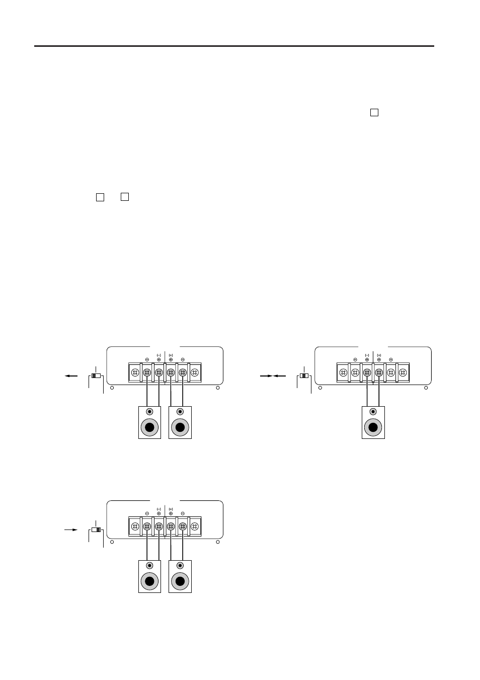 Modes: stereo/parallel/bridge, Speaker impedance, Stereo mode connections | Parallel mode connections, Bridge mode connections | Yamaha C 450 User Manual | Page 6 / 12