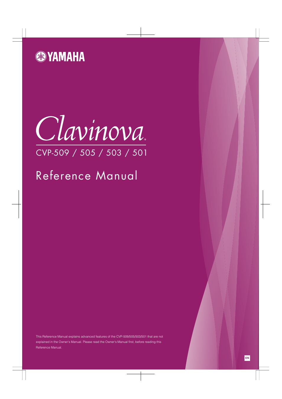 Yamaha CLAVINOVA CVP-509 User Manual | 104 pages