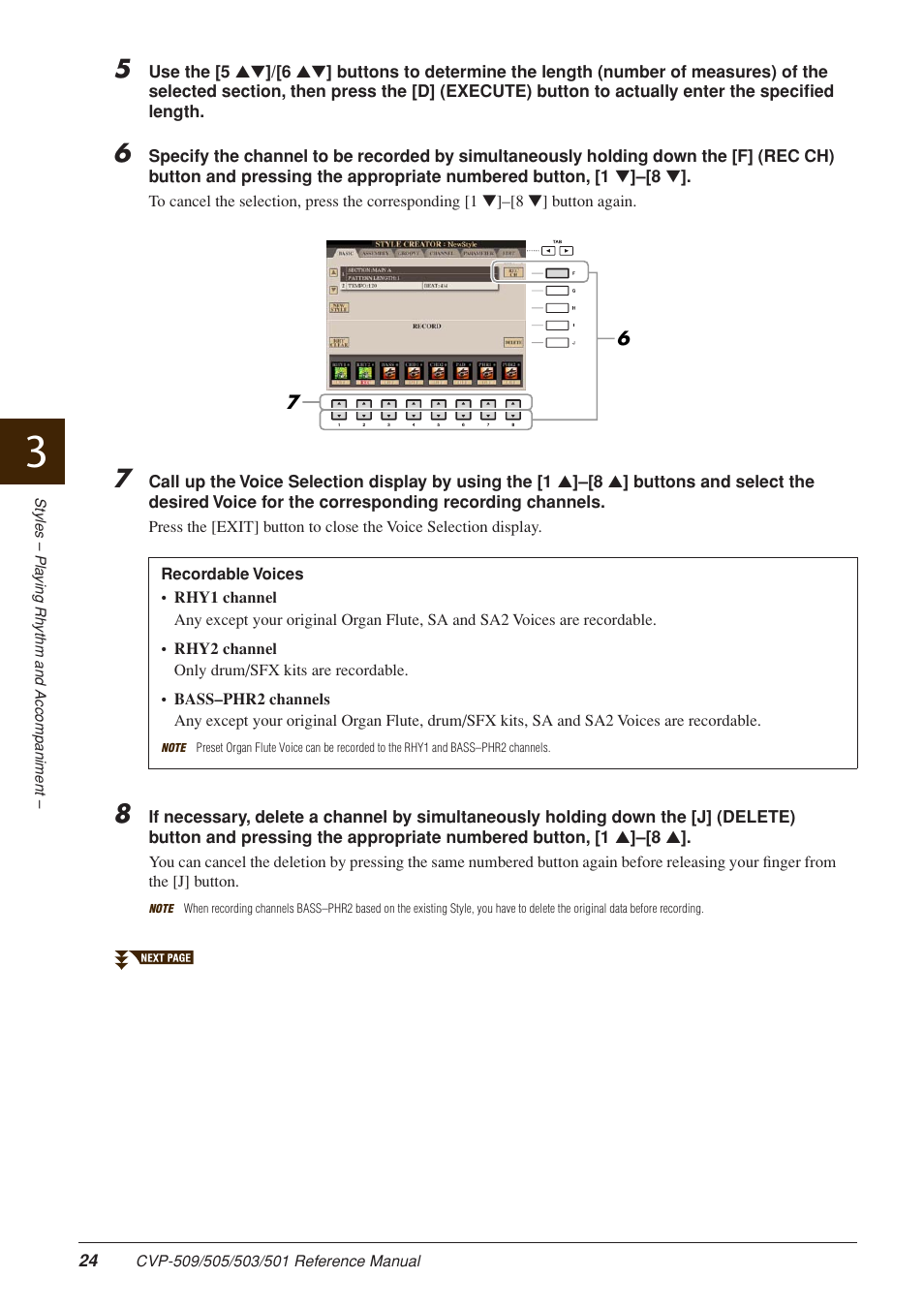 Yamaha CLAVINOVA CVP-509 User Manual | Page 24 / 104