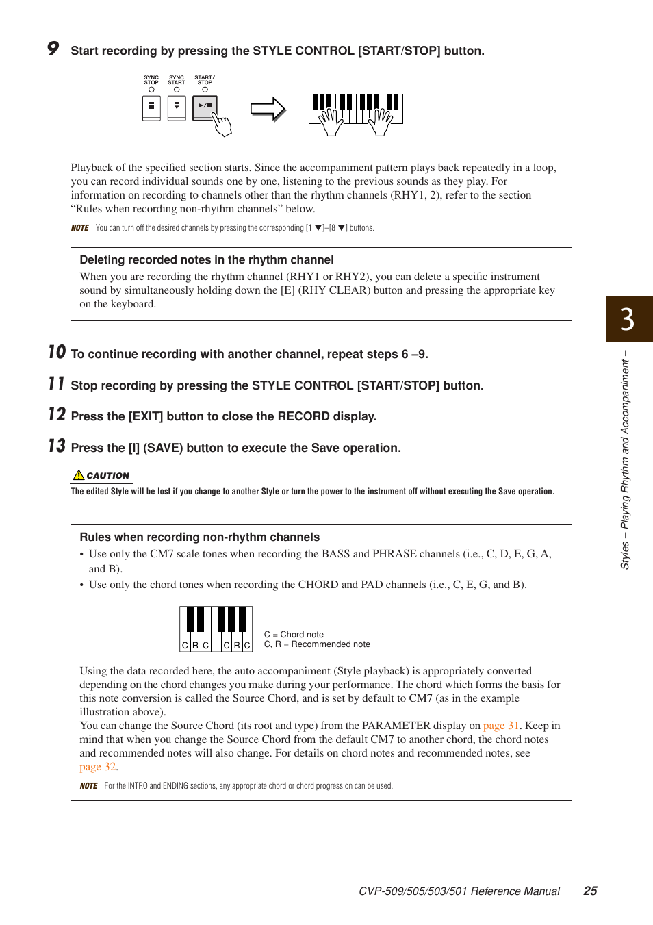 Rhythm clear | Yamaha CLAVINOVA CVP-509 User Manual | Page 25 / 104