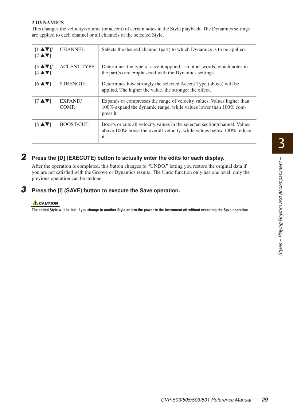 Yamaha CLAVINOVA CVP-509 User Manual | Page 29 / 104