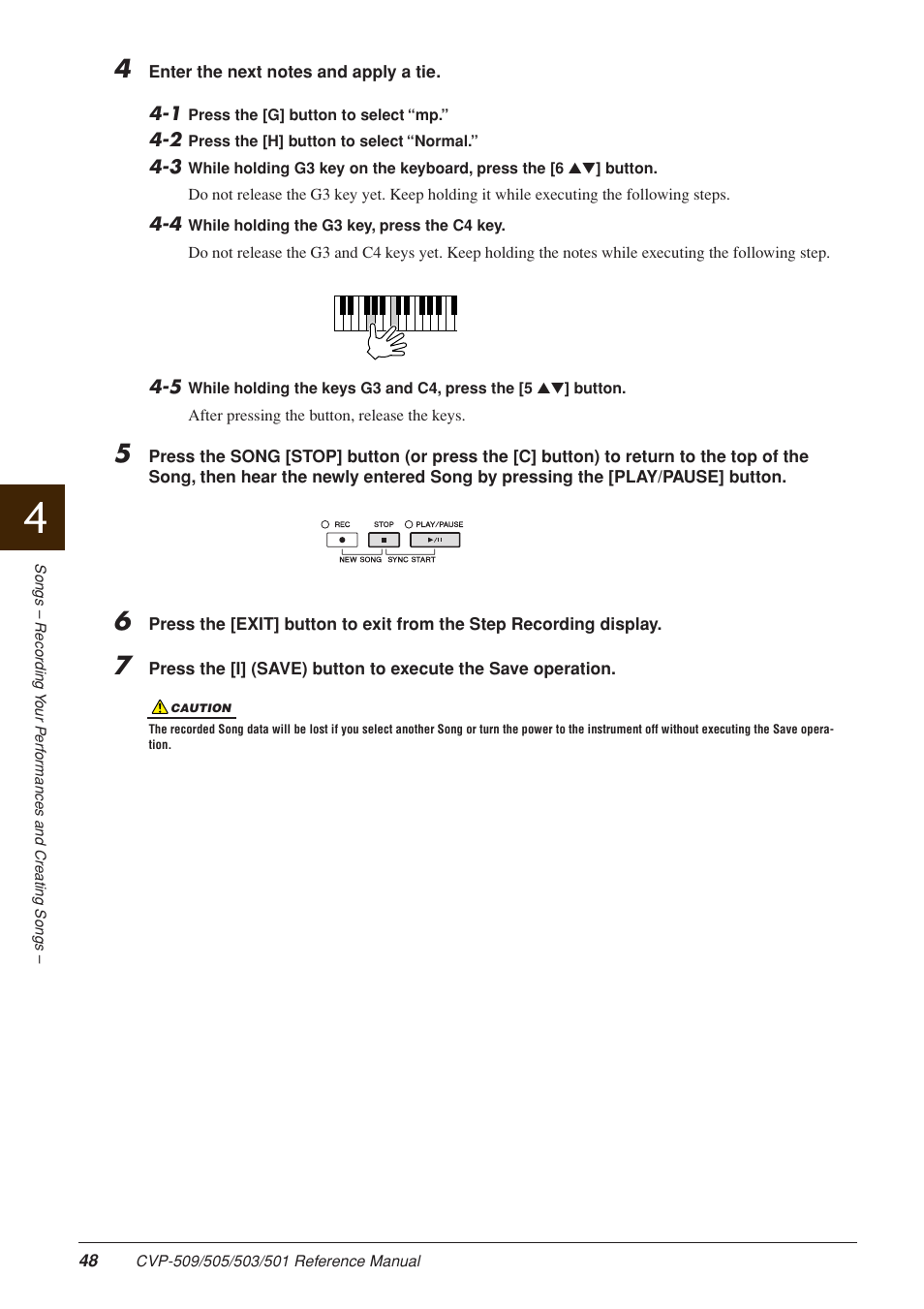 Yamaha CLAVINOVA CVP-509 User Manual | Page 48 / 104