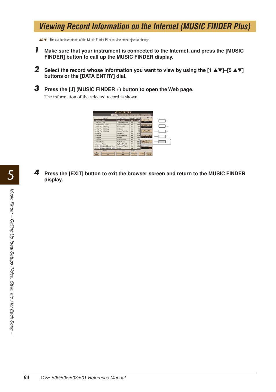 Yamaha CLAVINOVA CVP-509 User Manual | Page 64 / 104