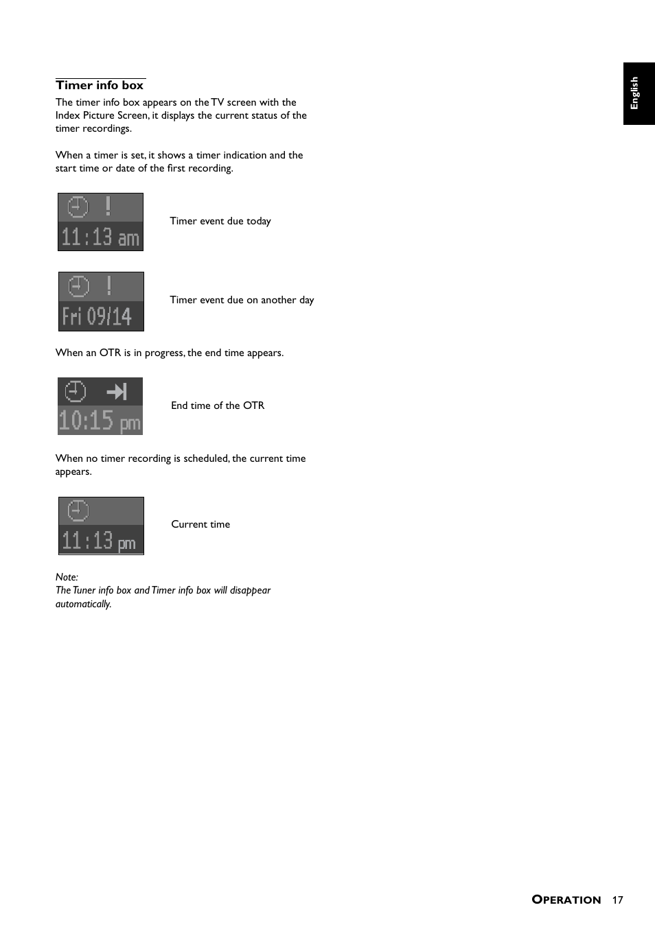Timer info box | Yamaha DRX-1  EN User Manual | Page 21 / 56