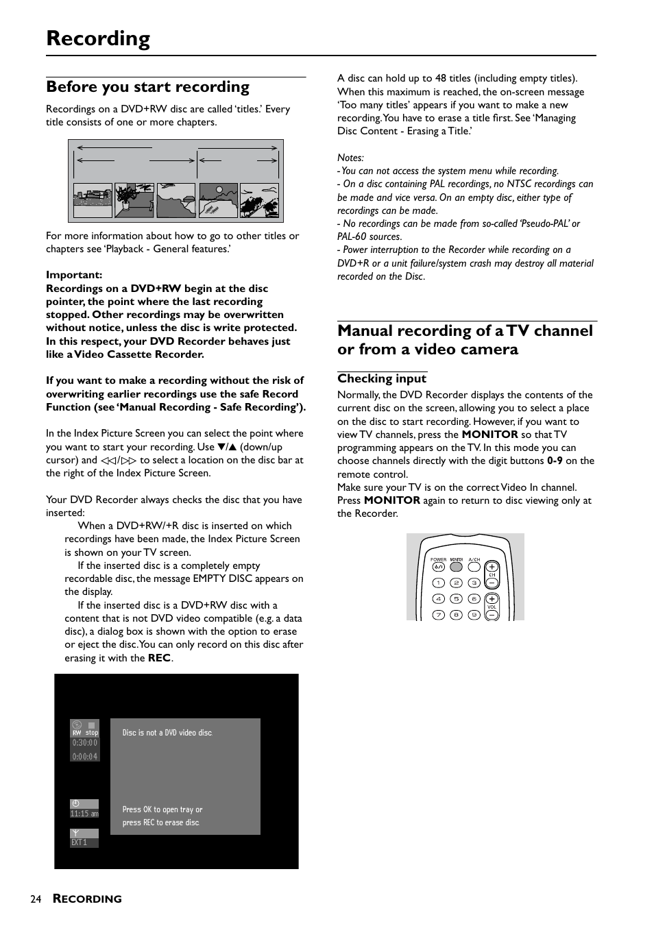 Recording, Before you start recording, Checking input | Yamaha DRX-1  EN User Manual | Page 28 / 56