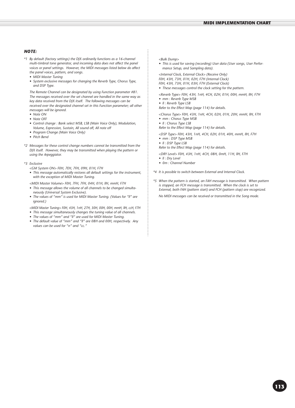 Yamaha DJX User Manual | Page 113 / 120