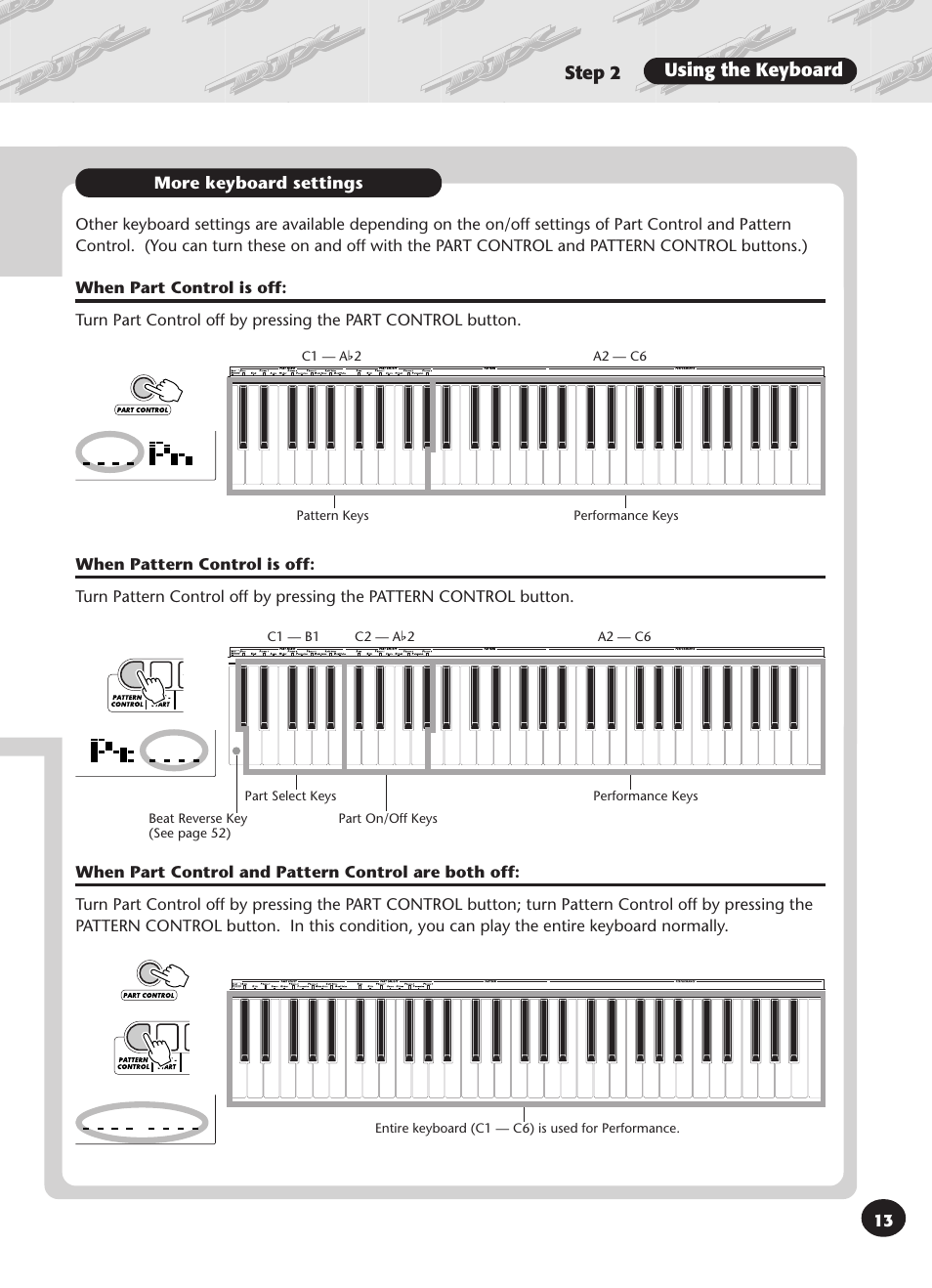Step 2 using the keyboard | Yamaha DJX User Manual | Page 13 / 120