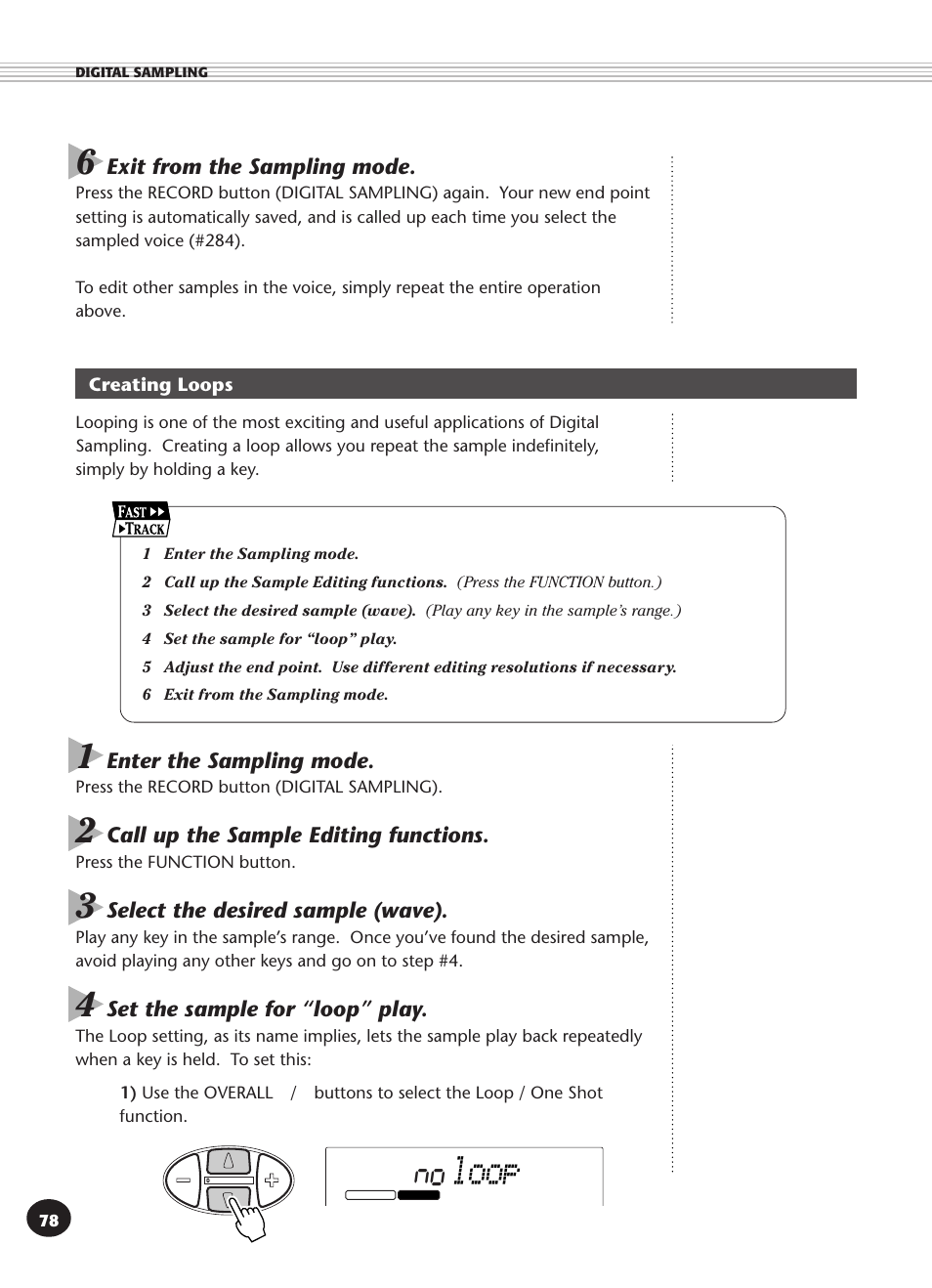Creating loops, Loop | Yamaha DJX User Manual | Page 78 / 120