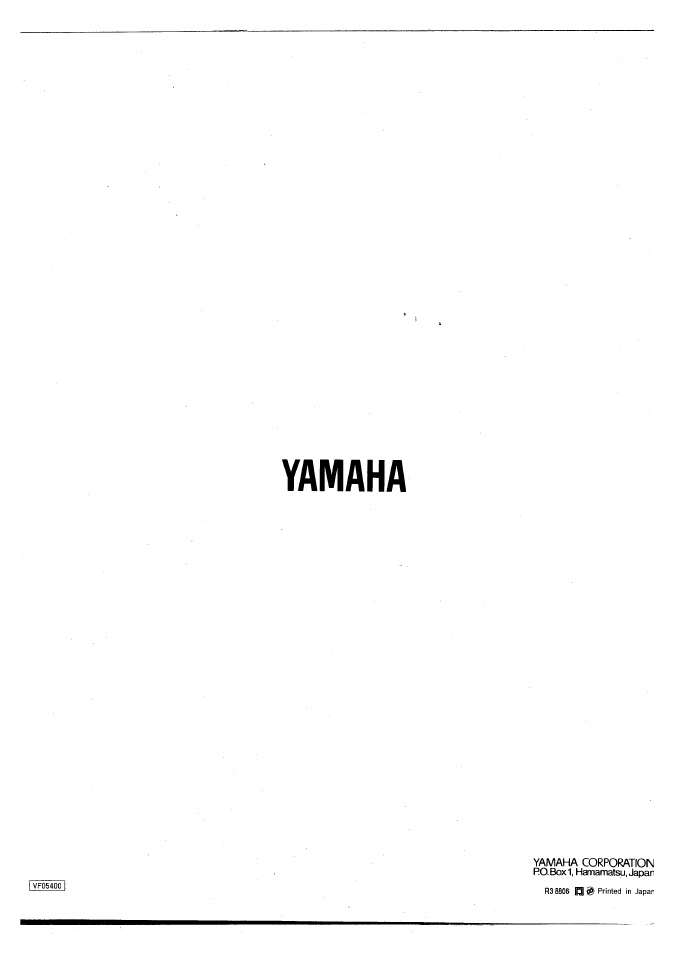 Yamaha | Yamaha SPX50D User Manual | Page 105 / 105